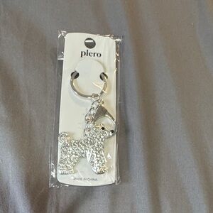 Plero Silver Dog Keychain